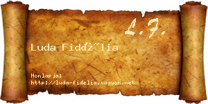 Luda Fidélia névjegykártya